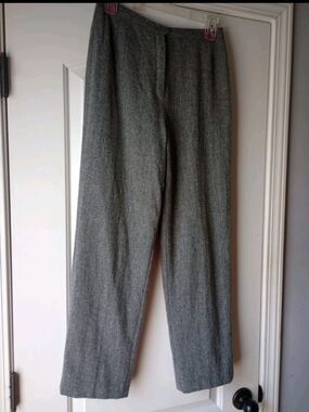 Personal Peptites Vintage Womens 100%  Wool Lined Gray Dress Pant Preppy Chic